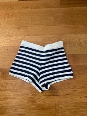 Anthropologie Flat White Knit Shorts
